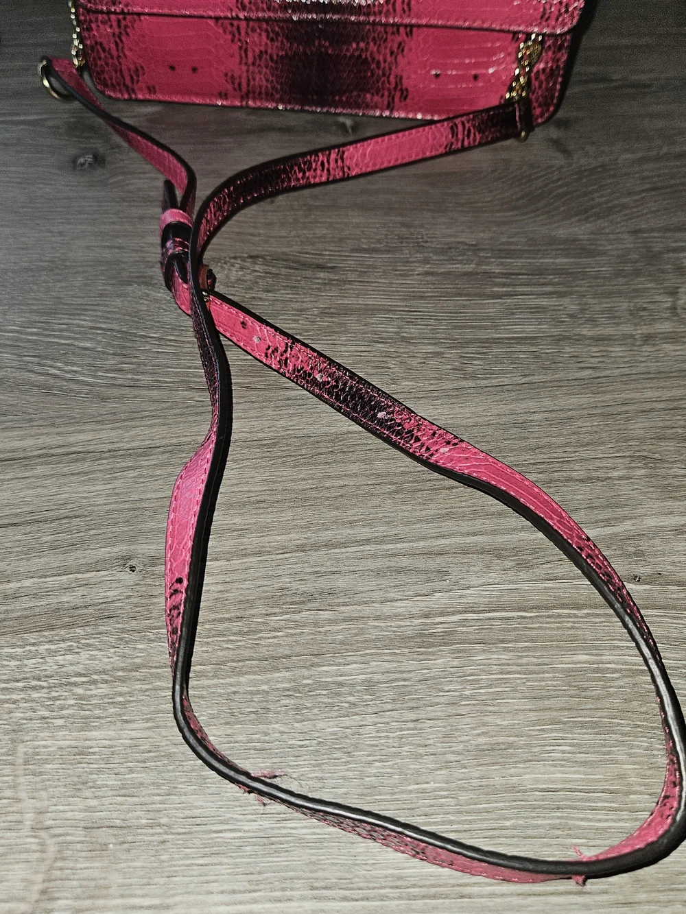 MICHAEL KORS Pink Snake-Embossed Crossbody Bag